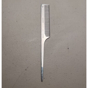 Vassar Comb #751 Aluminum 8" Rat Tail Barber Hair Stylist Made in USA Vintage